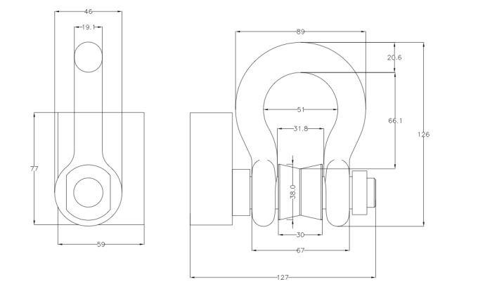 Dimensions peson 4750kg